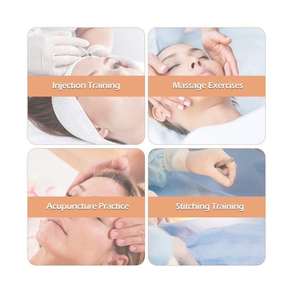 Injection Training Silicone Mannequin Face Model Head Model for Micro-Plastic...