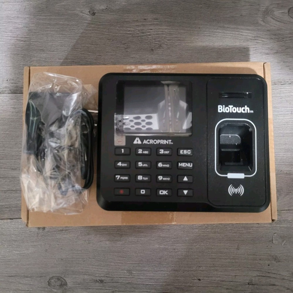 Acroprint BioTouch Time Clock Automatic Biometric Fingerprint
