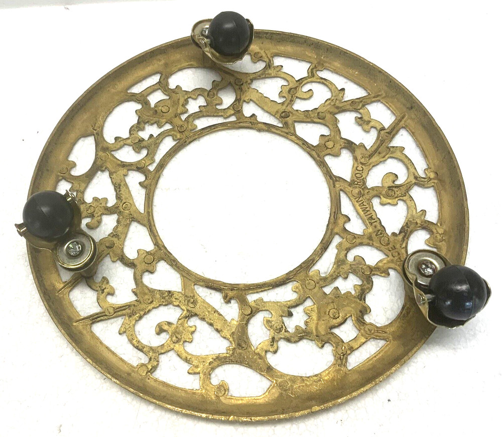Rolling Brass Perforated Trivet