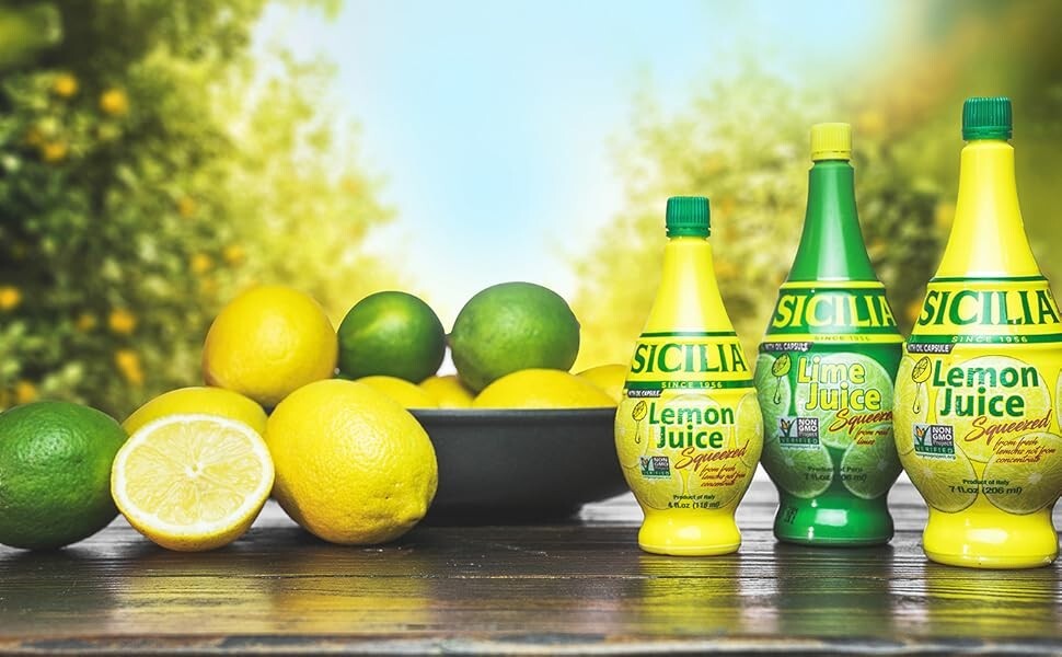 4 Pack Sicilia Lime Juice Bundle 7.0 oz Each