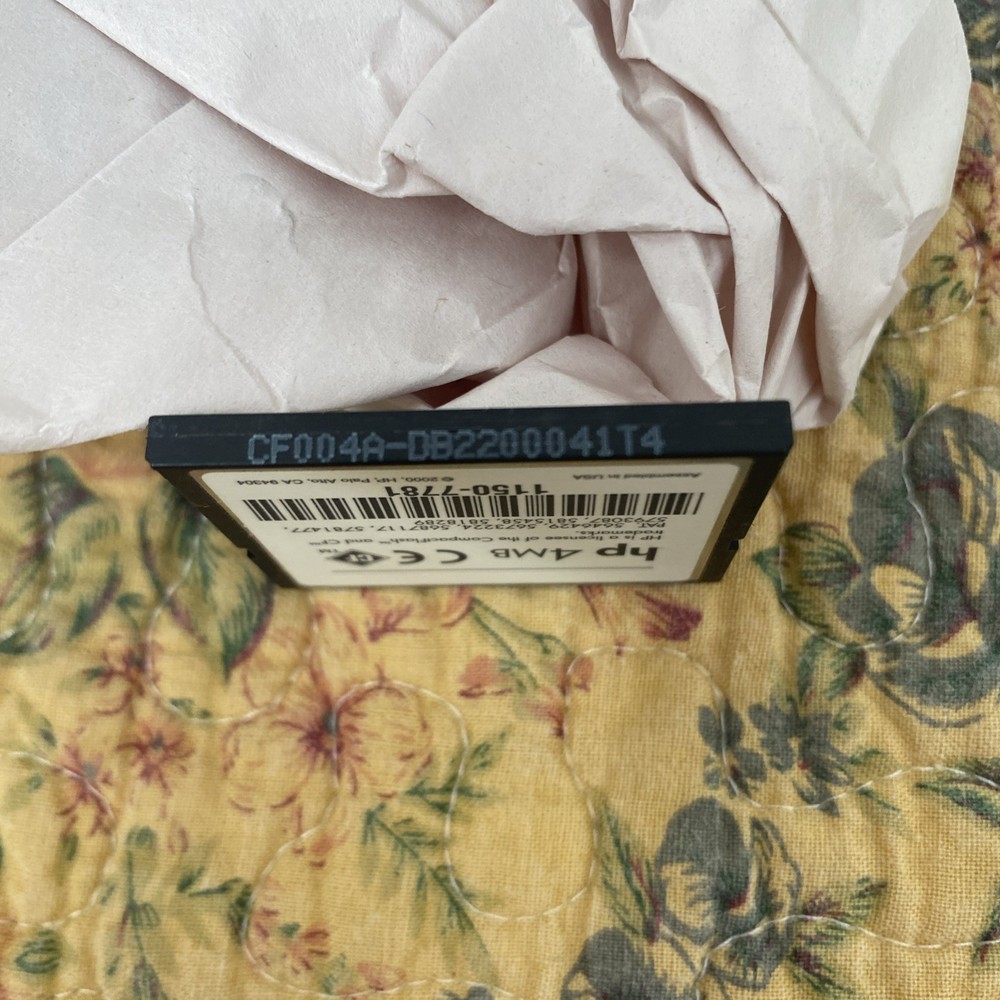 HP Hewlett Packard 4MB Compact Flash Memory Card Digital Camera Storage