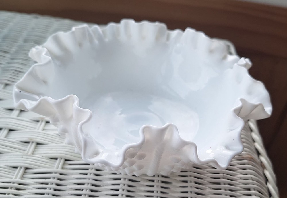 White Fenton Dish