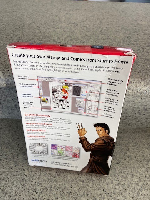 Manga Studio Debut 4( New) SmithMicro Software /Require s Mac/ Windows 7 /System