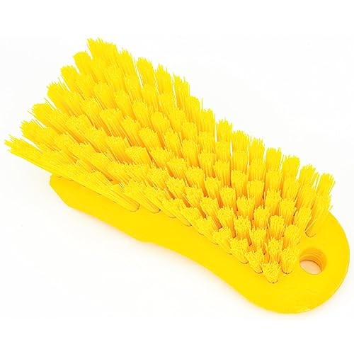 Plastic Cutting Board Scrub Brush with Hanging Hole for Solid Color 6 Yellow