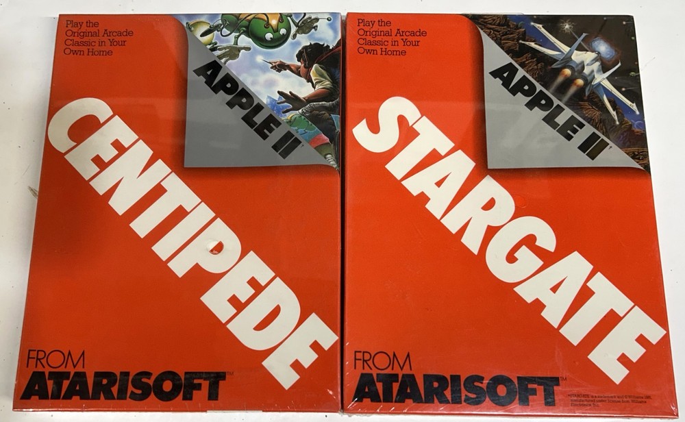 ATARI Stargate & Centipede For Apple II New in Pkg