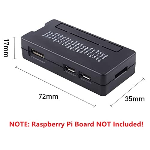 Pi Zero 2 W Case/Zero W Case, 7 in 1 Basic Starter Kit with 20Pin GPIO Black