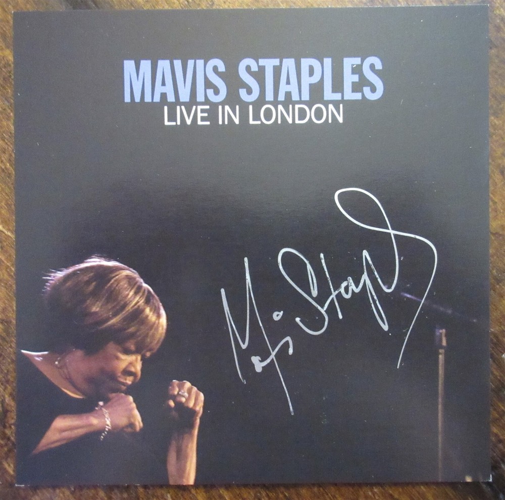 Mavis Staples Signed CD Promo Card - Beckett BAS