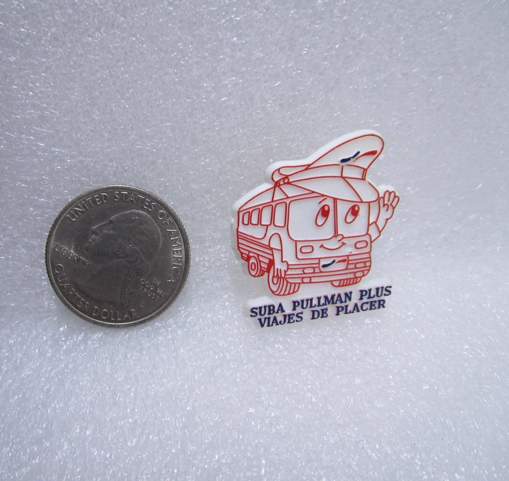 Suba Pullman Plus Viajes De Placer Bus Plastic Pin