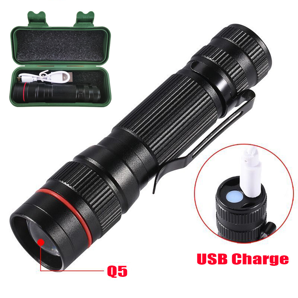 350000000 Lumen Super Bright LED Tactical Flashlight Rechargeable LED Work Light