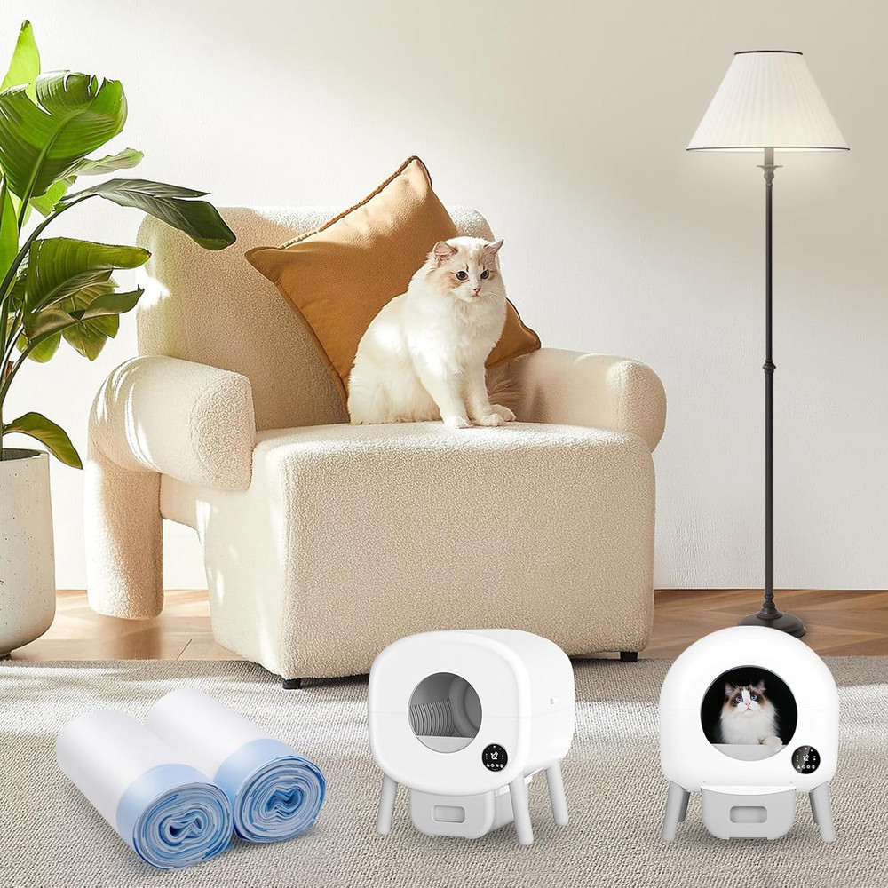 40 Pack Cat Litter Box Liners for Self Cleaning Litter Box