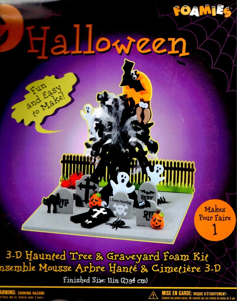Halloween 3-D Haunted Tree & Graveyard Foam Kit FUN & EASY