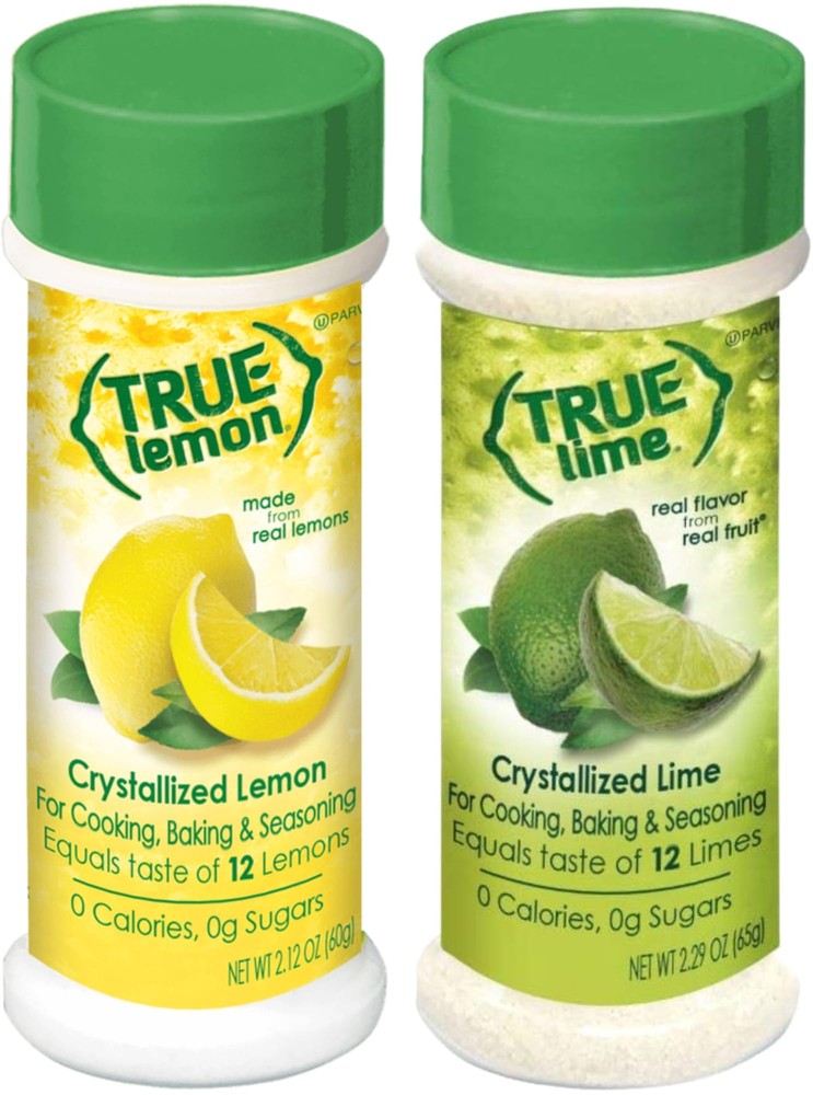2-Pack True Crystallized Lemon & True Lime Shaker For Coking, Baking & Seasoning