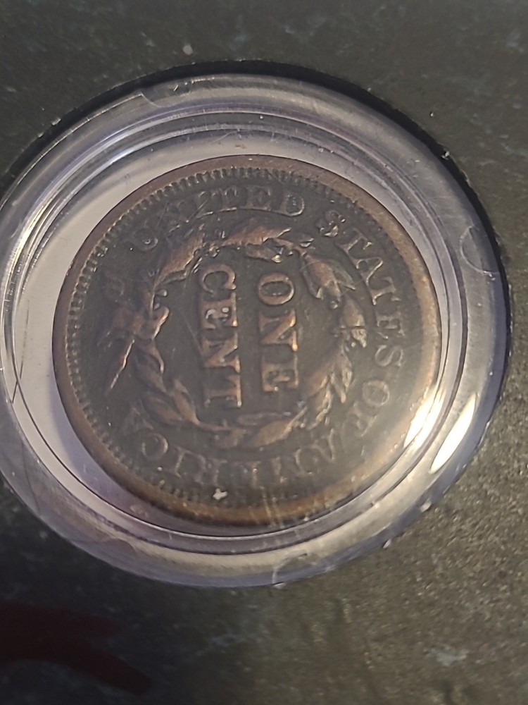 1846 Large Cent In Diisplay
