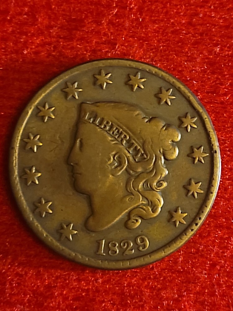 1829 large cent N-4 Large Letters