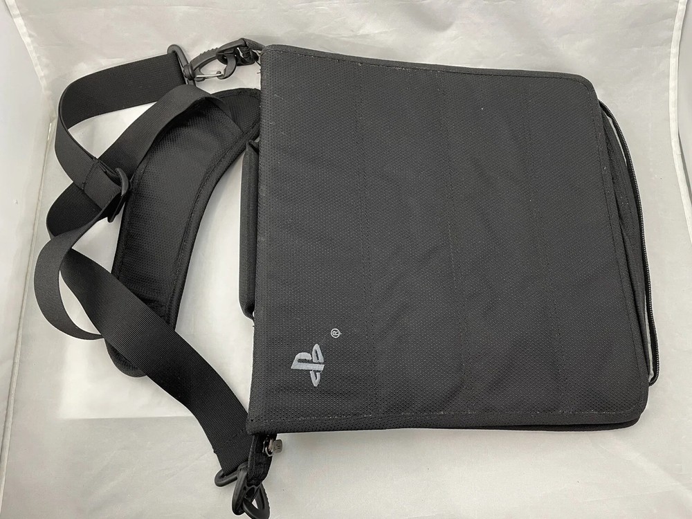 Vintage Playstation Branded 3 Ring Zip Binder With Strap! For Games CDs School