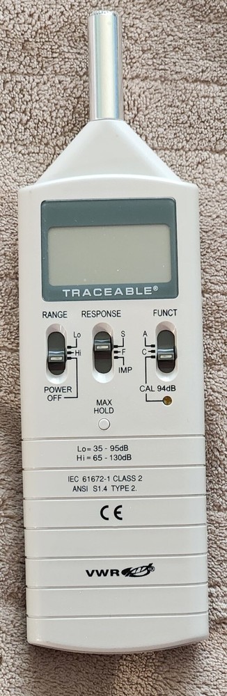 Traceable Digital Sound Level Meter Works