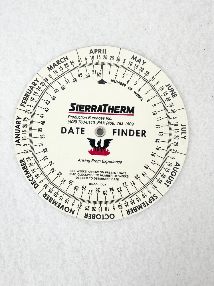 SIERRATHERM DATE FINDER SLIDE RULE