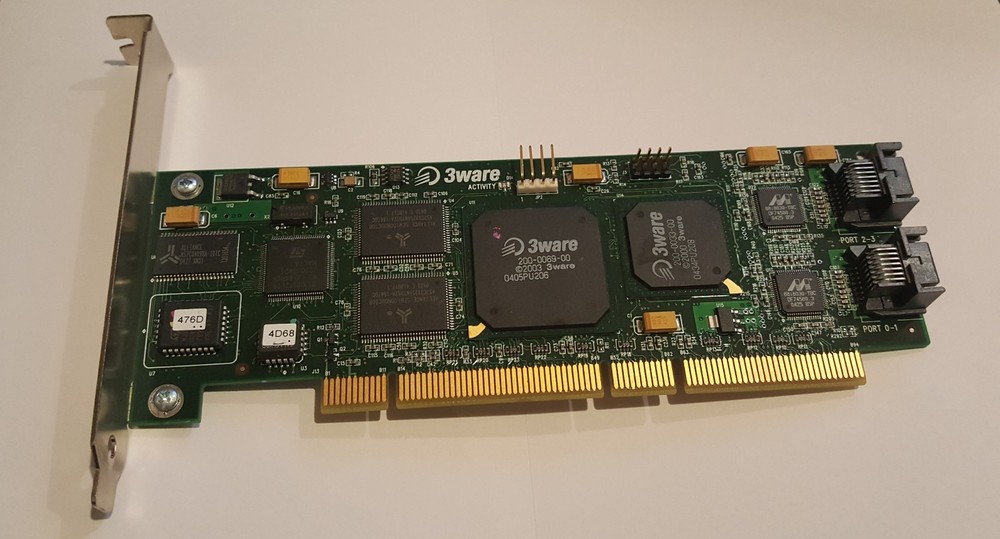 3Ware 8506-4LP PCI SATA Controller Card Standard PCI Bracket