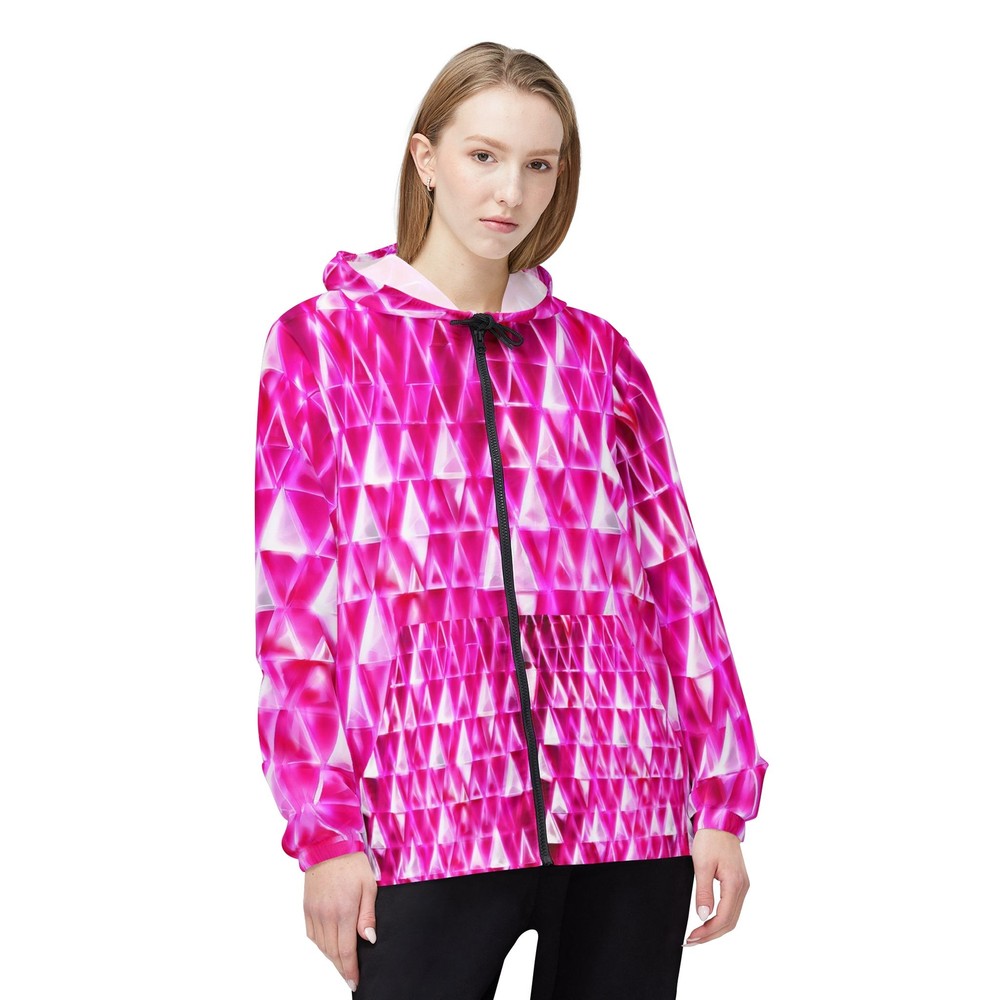 Pink Shimmer Windbreaker Jacket (AOP)