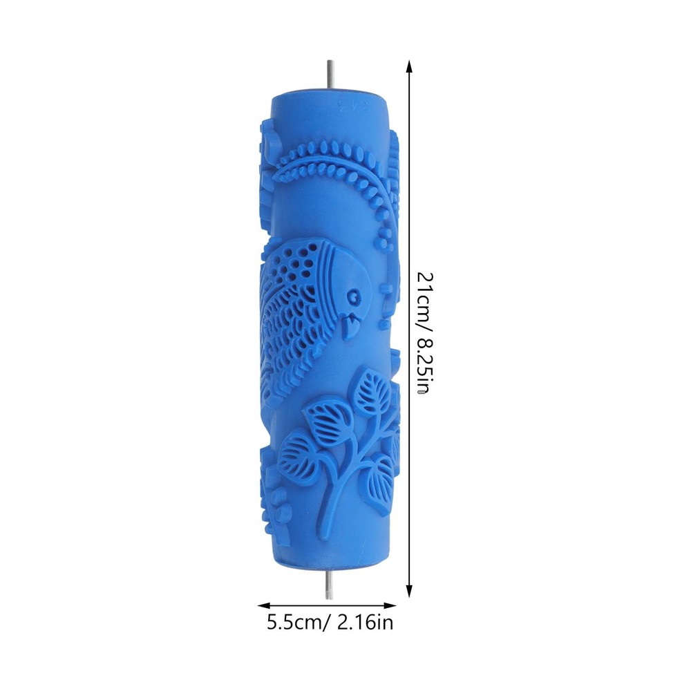jojofuny 7'' Decorative Rubber Paint Roller with Design Patterns for DIY Wall...