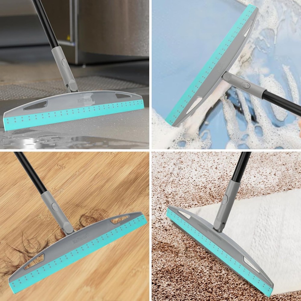Multifunction Magic Broom, Silicone Floor Squeegee Broom Blue