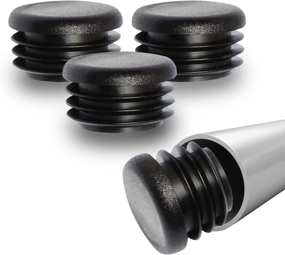 Prescott Plastics 2" Round Plastic Plug Insert Black 4 Pack