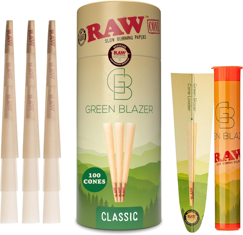Cones King Size Classic: 100 Pack - Patented Slow Burning Cones Rolling Papers &