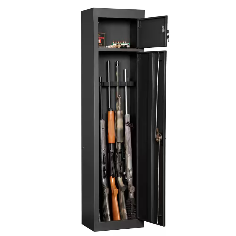5-Gun Locking Metal Security Cabinet