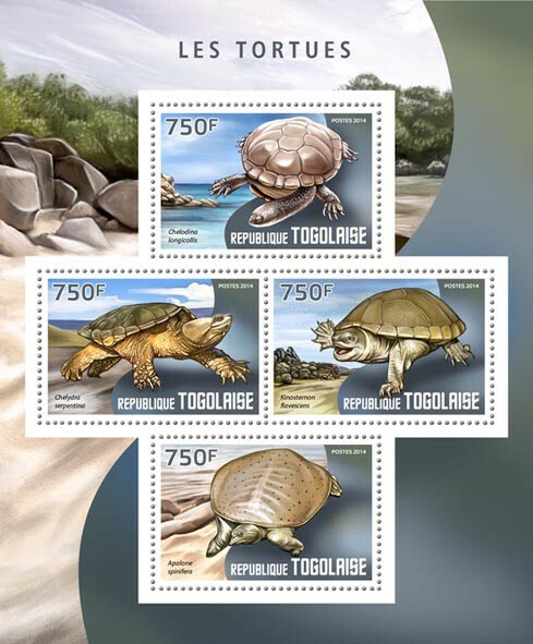 2014 TOGO MNH. TURTLES. Yvert&Tellier Code: 3992-3995  | Michel Code: 6006-6009