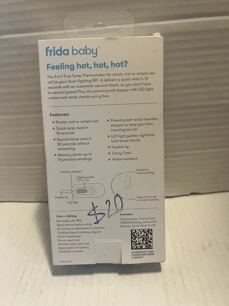 Frida 3-in-1 True Temp Digital Thermometer New