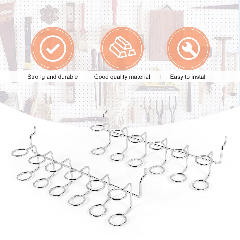 2 Pcs Screwdriver Holder Pegboard Multi-Tool Holder Accessory Pegboard7306