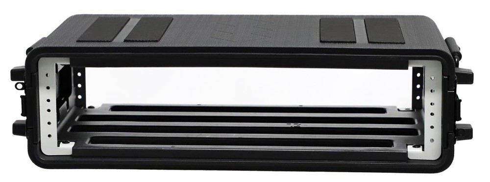 2U Rack Case, Space 16" Deep 19" Rackmount Flight Cases Microphone Carrying Case