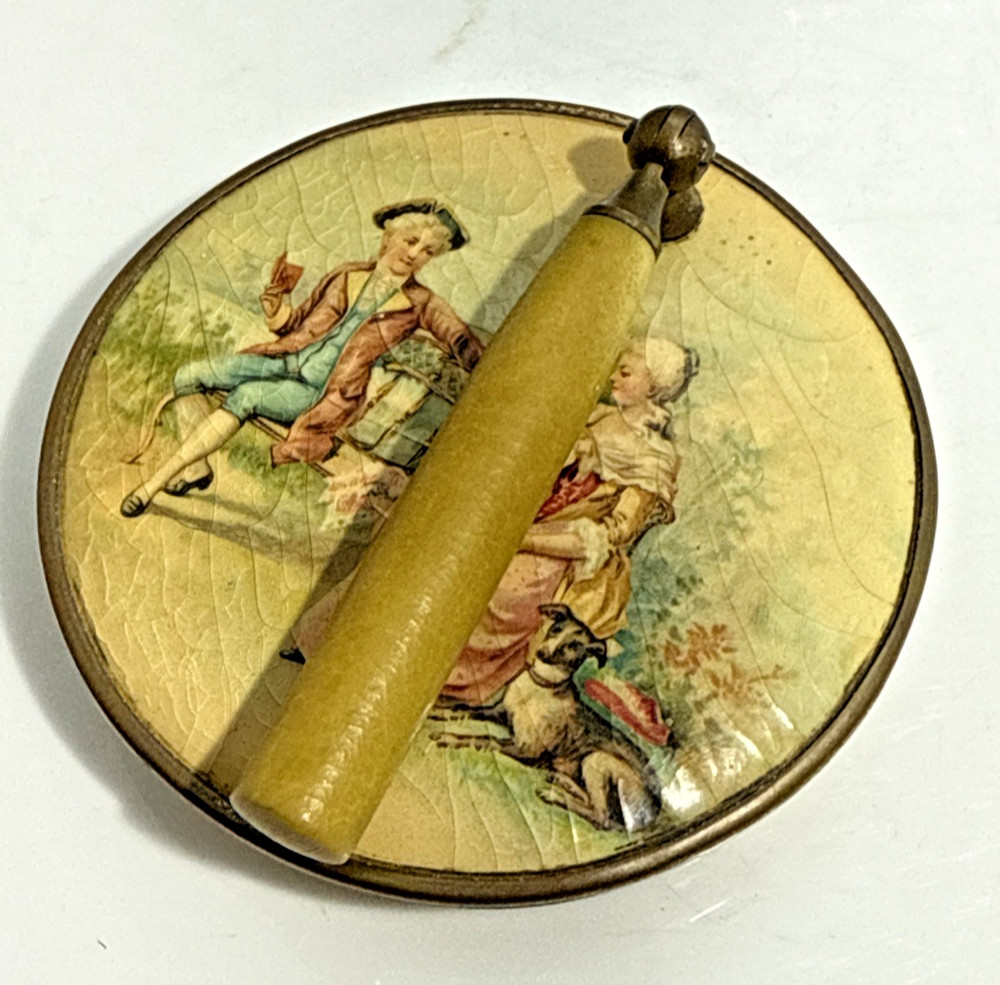 Antique Victorian Handheld Folding Mirror With Bakelite Handle Germany Pre 1940