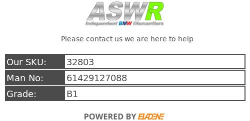BMW E81 E82 E90 E91 1 3 SERIES DC DC Torque Converter Module 61429127088
