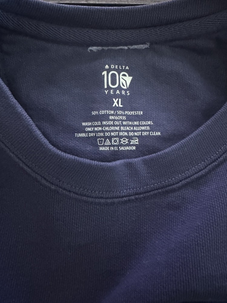 DELTA AIRLINES 100 YEARS Pullover Sweatshirt XL