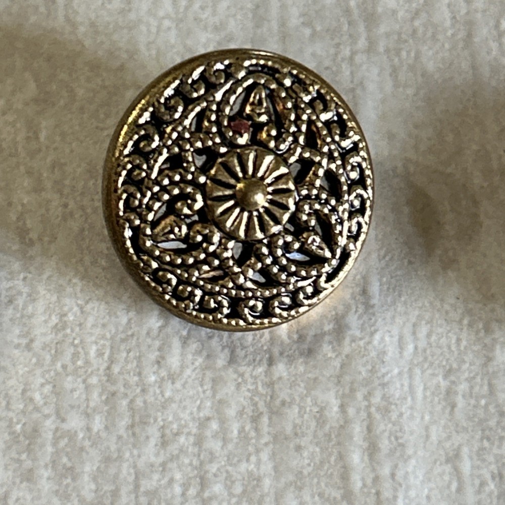 10 Antique Metal Buttons 3 Patterns