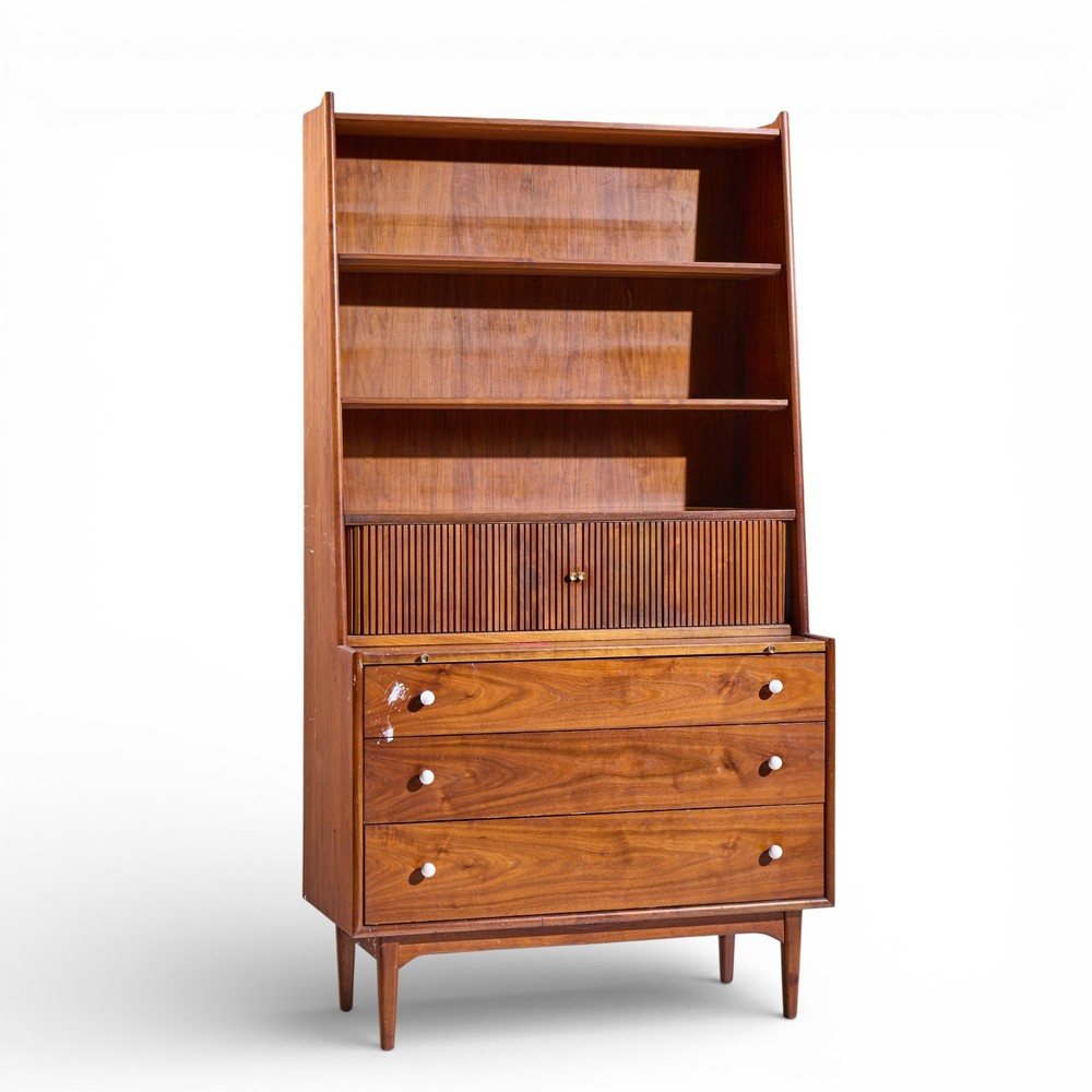 Kipp Stewart for Drexel Declaration Mid Century Walnut Secretary Desk