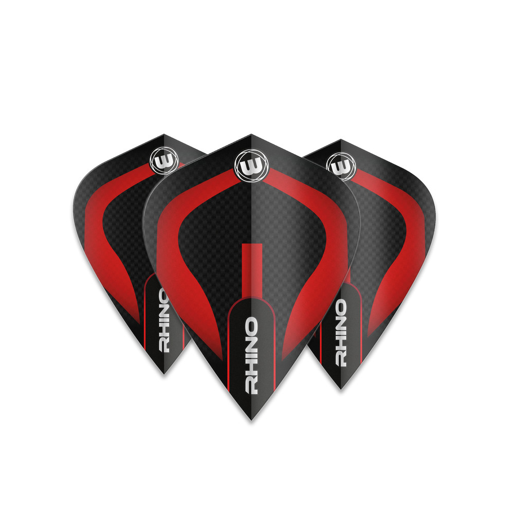 Winmau Rhino Kite Flight - Black & Red