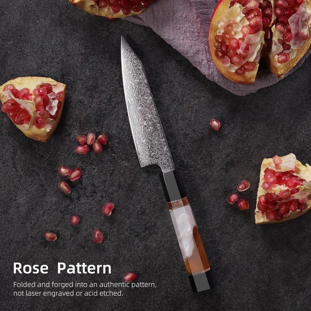5 Inch Small Kitchen Utility Knife, Sharp Fruit Paring Tool & Elegant Pairing...