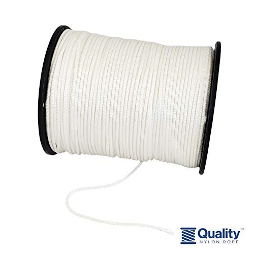 1/8" Low-Stretch Solid Braid Polyester Cord 1000ft - Heavy-Duty Industrial Rope