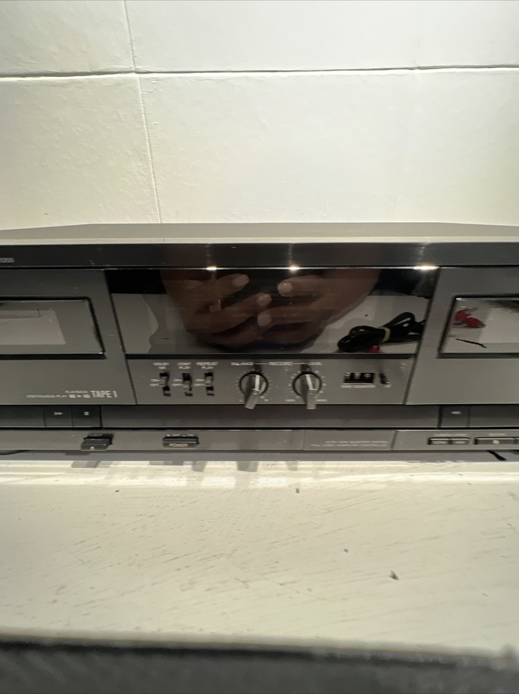 Sharp RT-W3200 Stereo Double Cassette Deck Tested No Remote