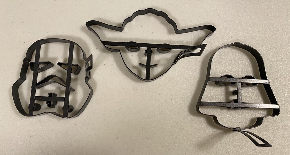 Three Williams Sonoma Black Star Wars Pancake Molds