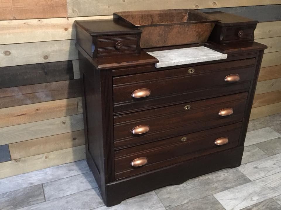 2-1/2" or 3" Dual Mount Cup Pull Antique Copper