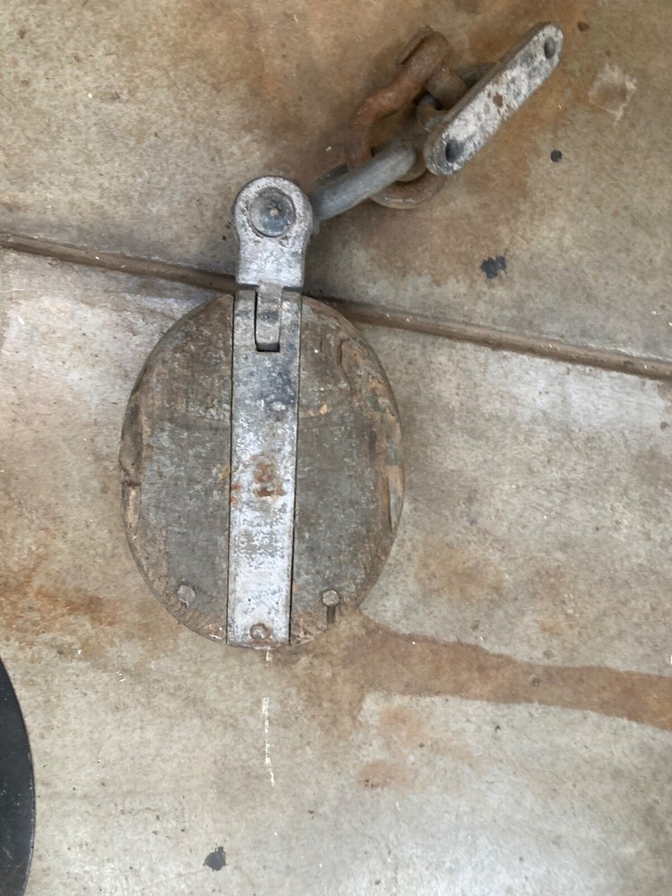 Large Heavy Antique Block & Tackle