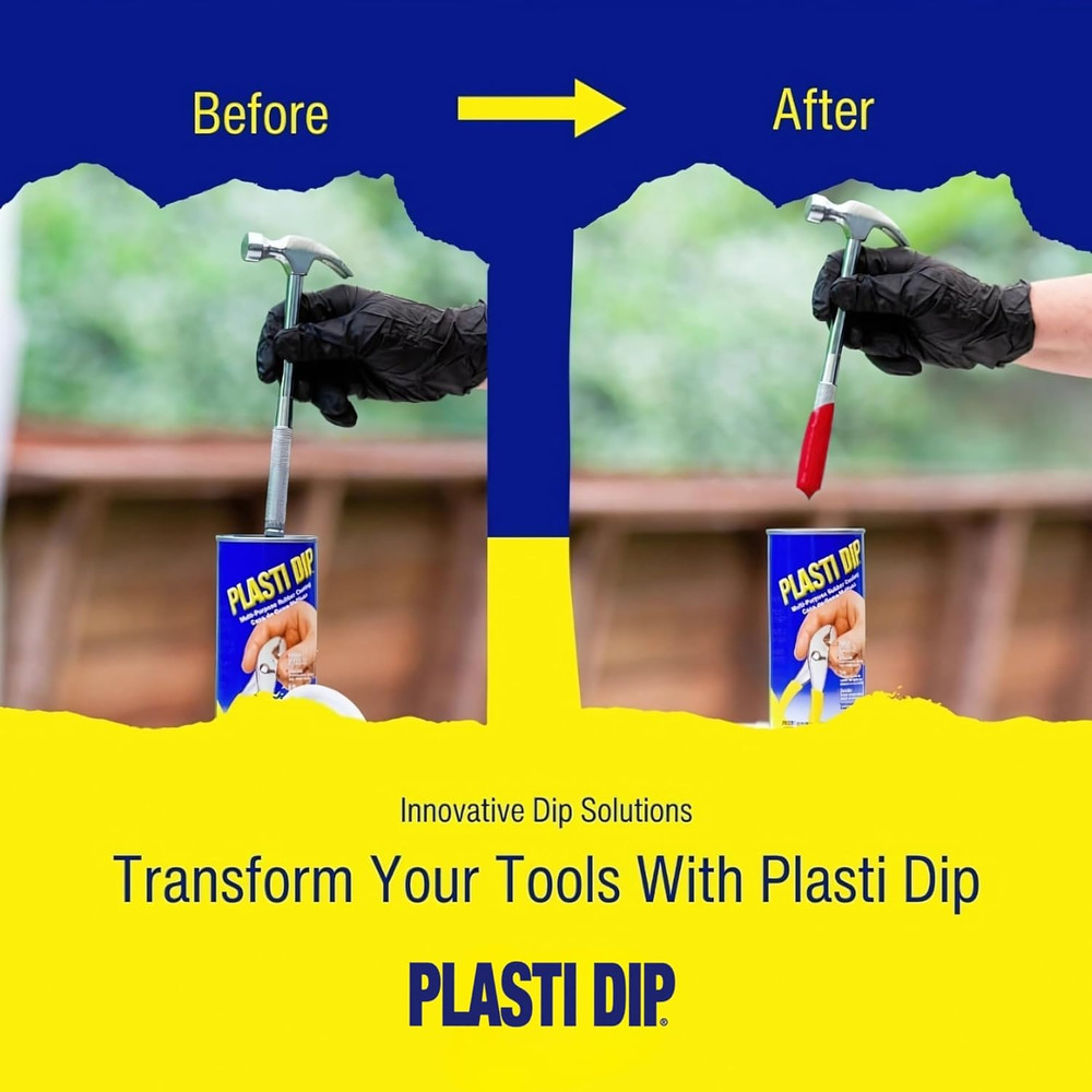 Red Liquid Rubber Dip Can - 14.5 Oz Peelable Coating for Tools & DIY Projects