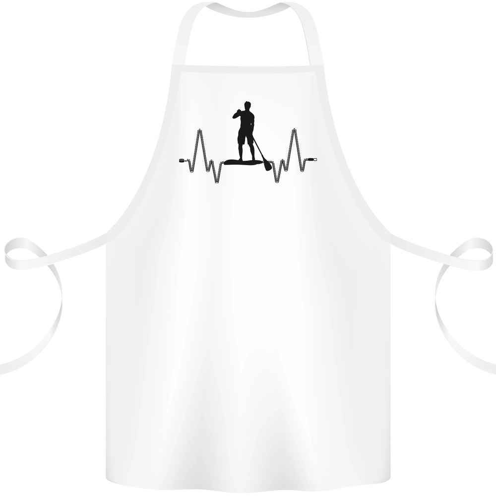 Paddleboard ECG Paddleboarding Pulse Cotton Apron 100% Organic