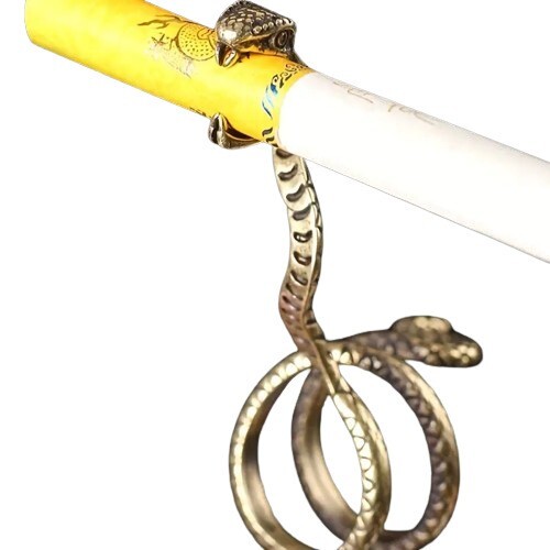 Vintage Cobra Cigarette Ring Holder, Smoking Accessory with Unique Design