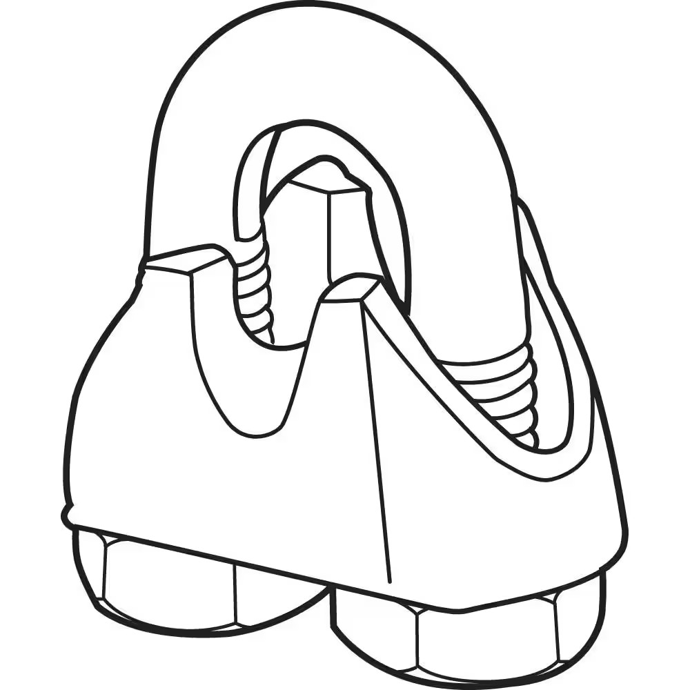 1/2 In. Galvanized Cable Clamp (2-Pack)