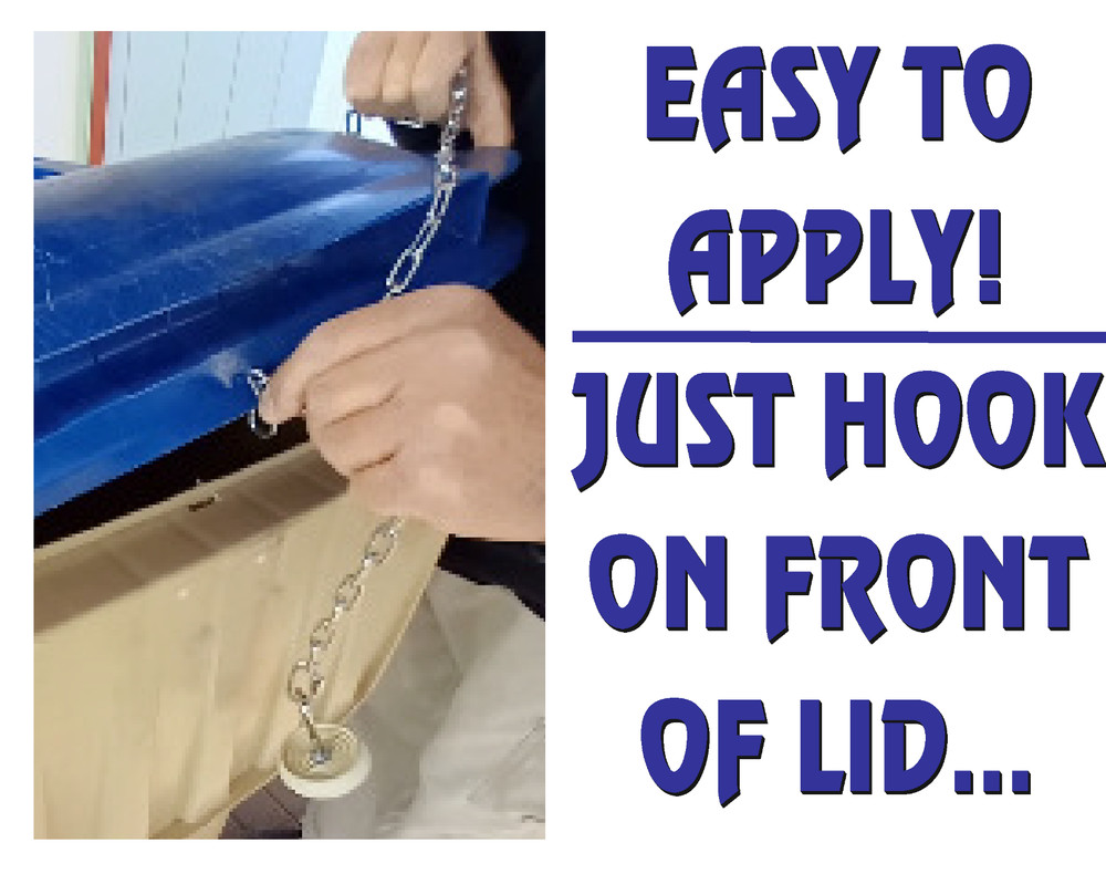 GRAVITY TRASH CAN LID LOCK, No Tools Required - Opens Automatically for Dumping