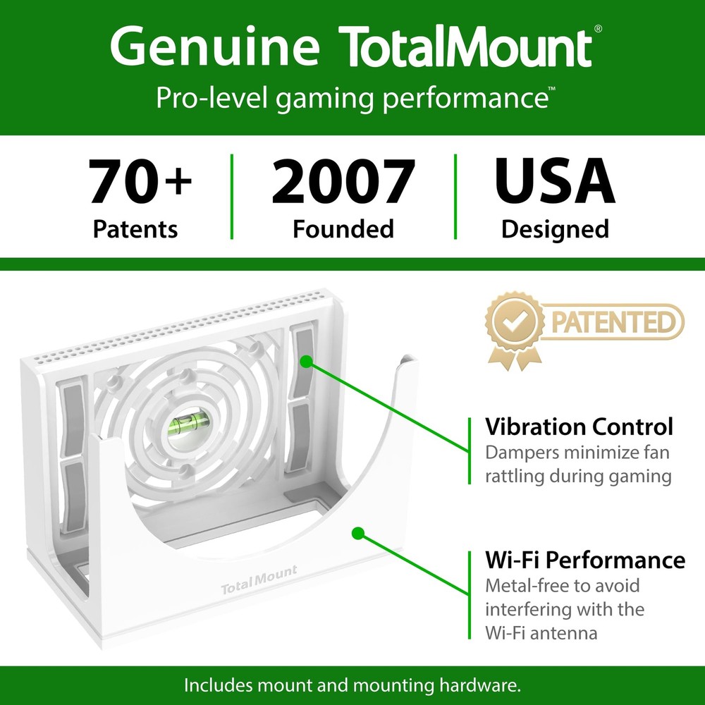 TotalMount – Wall Mount for Xbox Series S Serie S, White